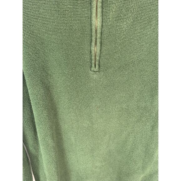 Timberland Authentic Outdoor Gear L/G Green Half-Zip Pullover Sweater - Picture 3 of 5